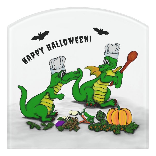 Dragons - Happy Halloween ! Today I will cook Door Sign (Contour Front)