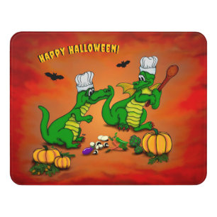 Dragons - Happy Halloween ! Today I will cook Door Sign