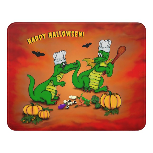 Dragons - Happy Halloween ! Today I will cook Door Sign (Contemporary Front)
