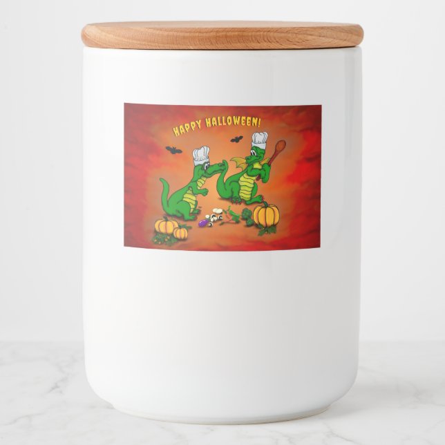 Dragons - Happy Halloween ! Today I will cook Food Label (Front)