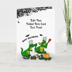 Dragons - Happy Halloween ! Today I will cook Note Card