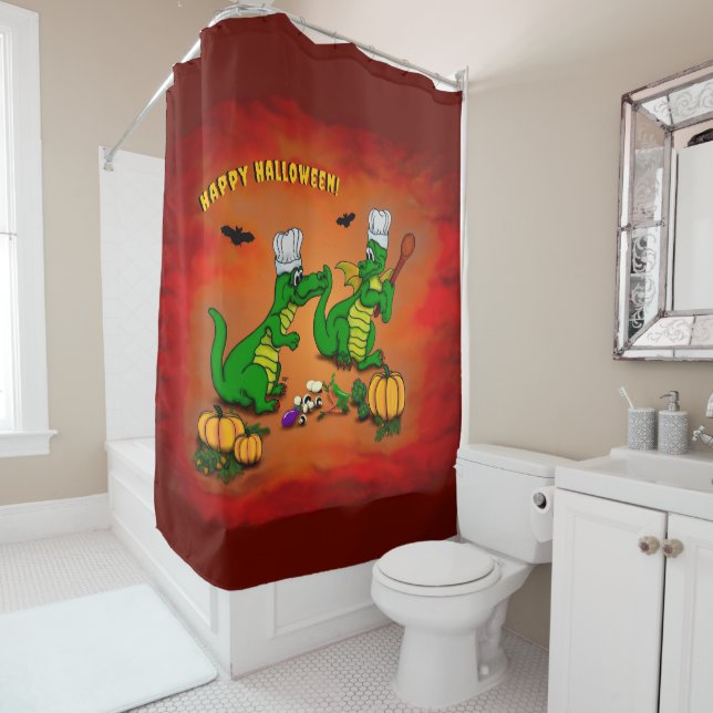 Dragons - Happy Halloween ! Today I will cook Shower Curtain (In Situ)