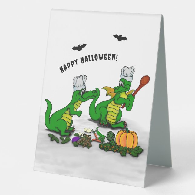 Dragons - Happy Halloween ! Today I will cook Table Tent (Front)