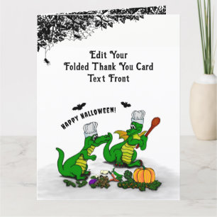 Dragons - Happy Halloween ! Today I will cook Thank You Card