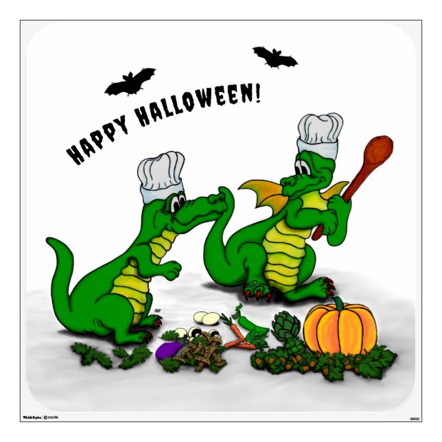 Dragons - Happy Halloween ! Today I will cook Wall Decal (Front)