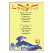 Dragon's heart poem card (Front)