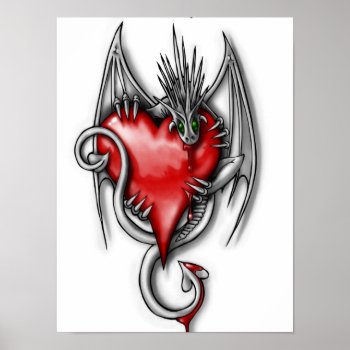 Dragon's Heart Poster by Allita at Zazzle