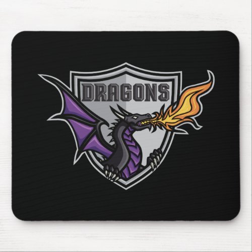 Dragons Hockey Logo Mouse Pad