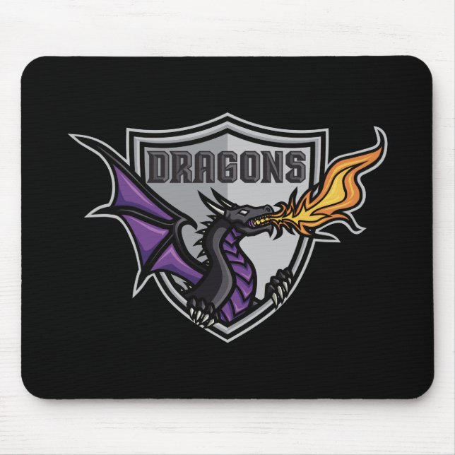 Dragons Hockey Logo Mouse Pad (Front)