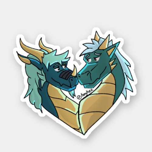 Dragons in Love _ Sticker