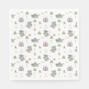 Dragons Knights Fairytale Medieval Castle Napkins
