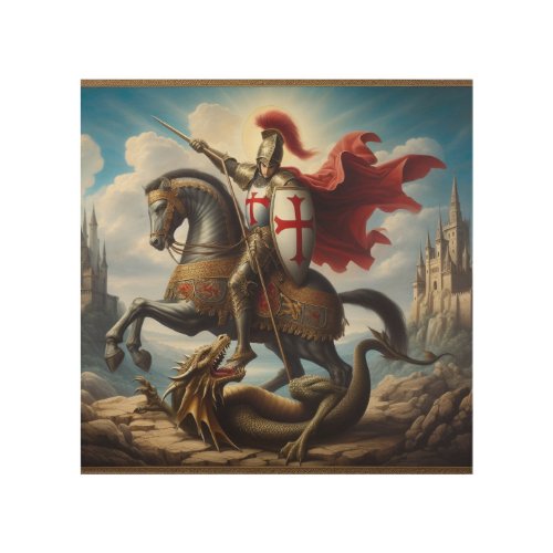 Dragons Legacy St Georges Day Wood Art Wood Wall Art