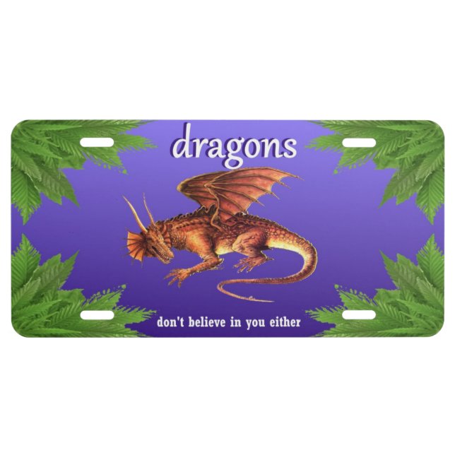 dragons license plate (Front)