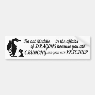 Dragons like Ketchup Bumper Sticker