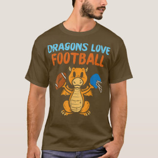 Dragons Love American Football Cute Sport Boys Kid T-Shirt