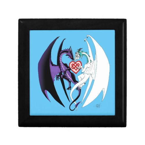Dragons Love Heart Blue Gift Box