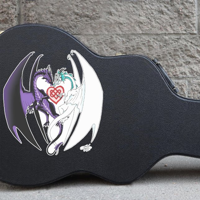 Dragons Love Heart Blue Sticker (Creator Uploaded)