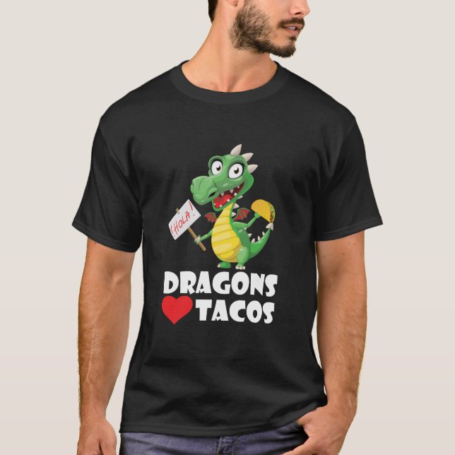 Dragons Love Tacos Shirt Adult Kids Dragon Lovers (Front)