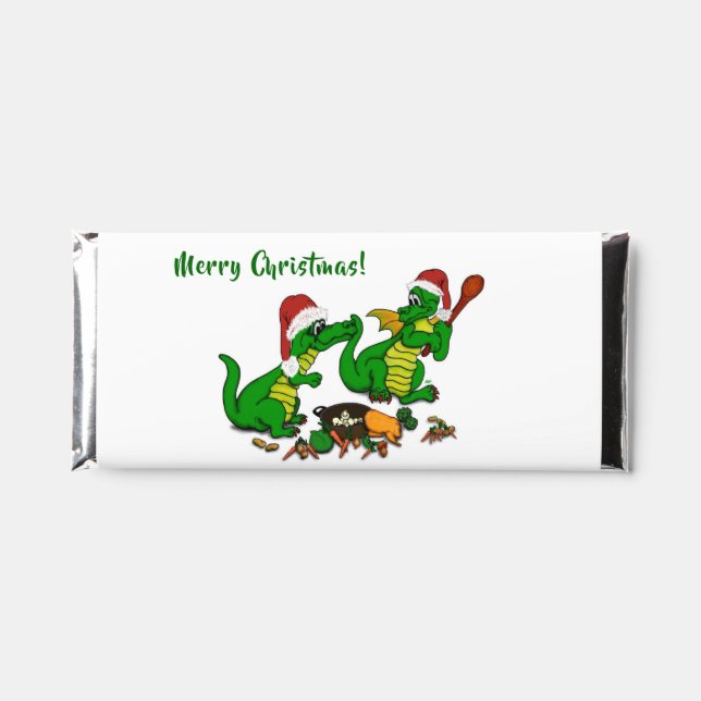 Dragons - Merry Christmas ! - today I will cook Hershey Bar Favors (Front)