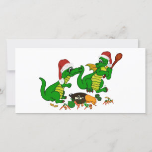Dragons - Merry Christmas ! - today I will cook Holiday Card