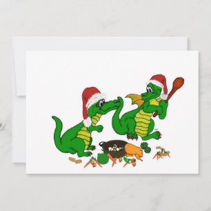 Dragons - Merry Christmas ! - today I will cook Holiday Card
