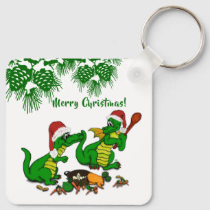 Dragons - Merry Christmas ! - today I will cook Keychain
