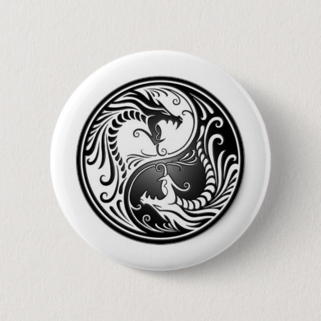 dragons of yin yang button (Front)