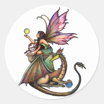 Dragon's Orbs Fairy Dragon Stickers by robmolily at Zazzle