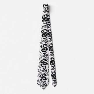 Dragons outline pattern 05.b.DOLP01 Neck Tie