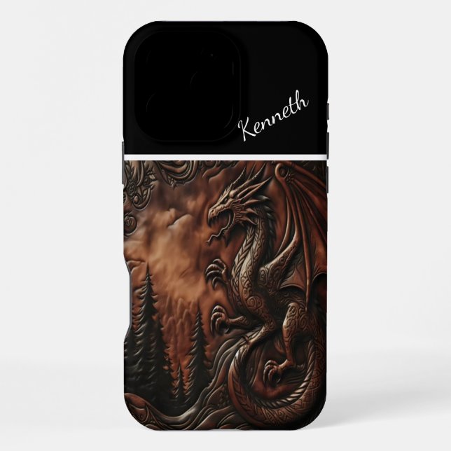 Dragon's Peak Leatherwork Iphone Case (Back)