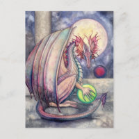 Dragon's Perch Fantasy Art Postcard