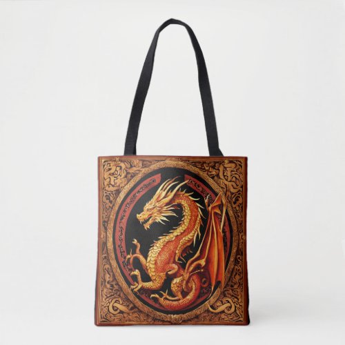 Dragons Roar Unleash Your Style with Our Bold Dr Tote Bag