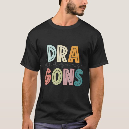 Dragons School Sports Fan Team Spirit Mascot T_Shirt