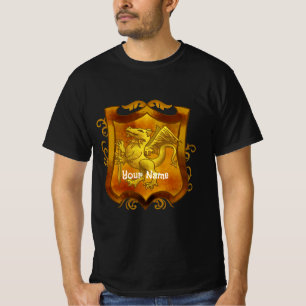 Dragons Shield  Family Crest Surname  T-Shirt