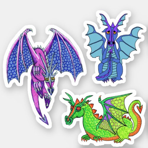 dragons stickers sheet