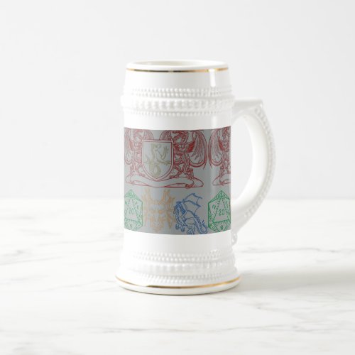 Dragons With Dice Beer Stein