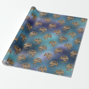 Dragons wrapping paper