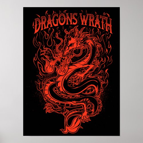 Dragons Wrath Red Poster