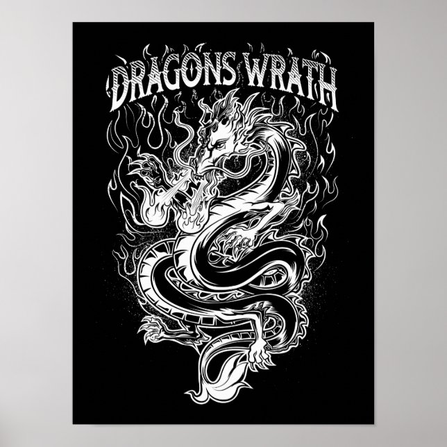 Dragons Wrath White Poster (Front)
