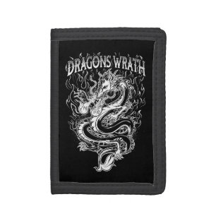 Dragons Wrath White Tri-fold Wallet
