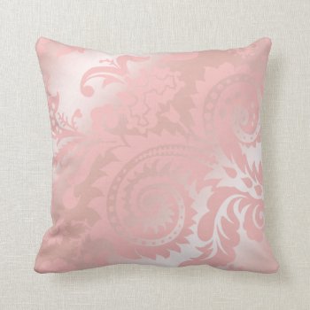 Dragontail Paisley Ombre | Pink Throw Pillow by glamprettyweddings at Zazzle