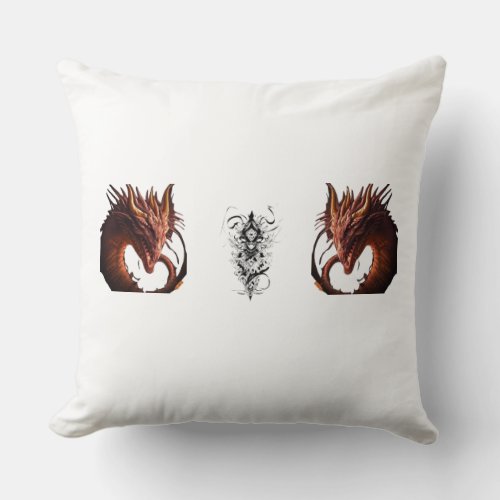 DragonTrend design Throw Pillow