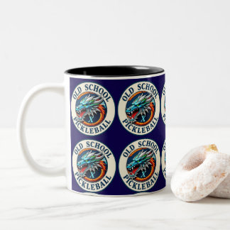 DragonX OldSchoolPickleball Coffee Tea cap Two-Tone Coffee Mug