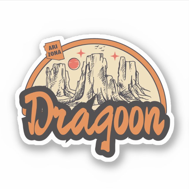 Dragoon, Arizona  Sticker (Front)