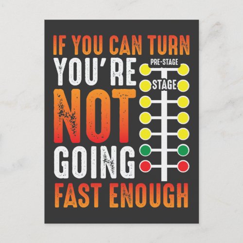 Dragster Saying Race car Driver Skill Drag Racing Postcard