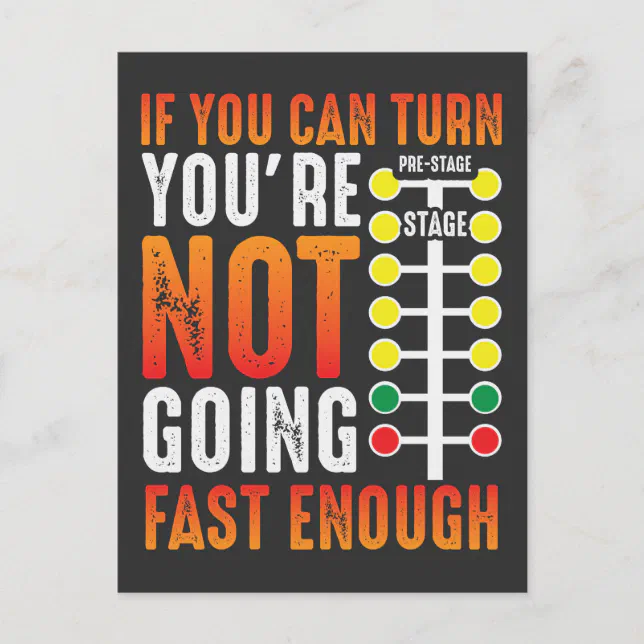 Dragster Saying Race car Driver Skill Drag Racing Postcard | Zazzle