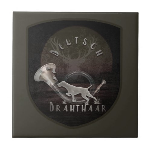 Drahthaar T_Shirt Trucker Hat Keychain Coffee Mug  Ceramic Tile