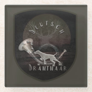 Drahthaar T-Shirt Trucker Hat Keychain Coffee Mug Glass Coaster