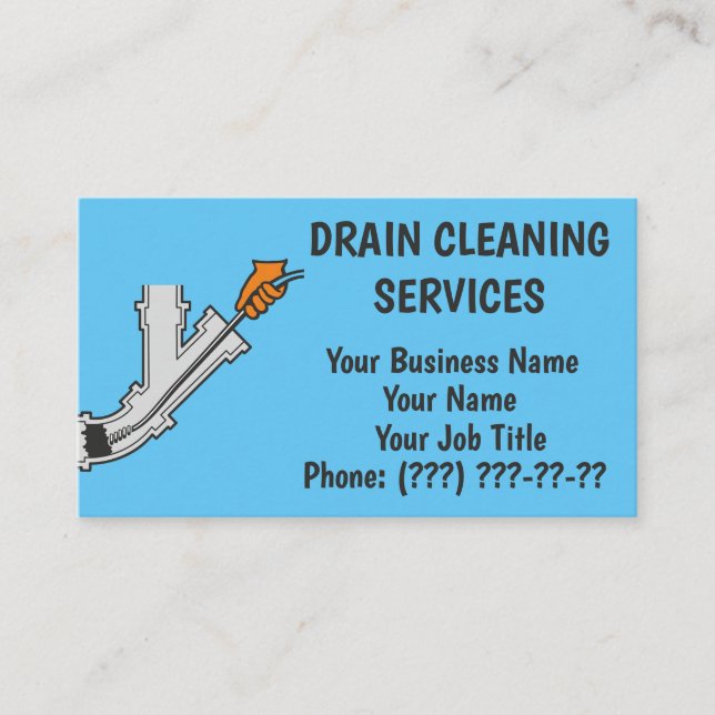Drain Cleaning Services Business Card (Front)