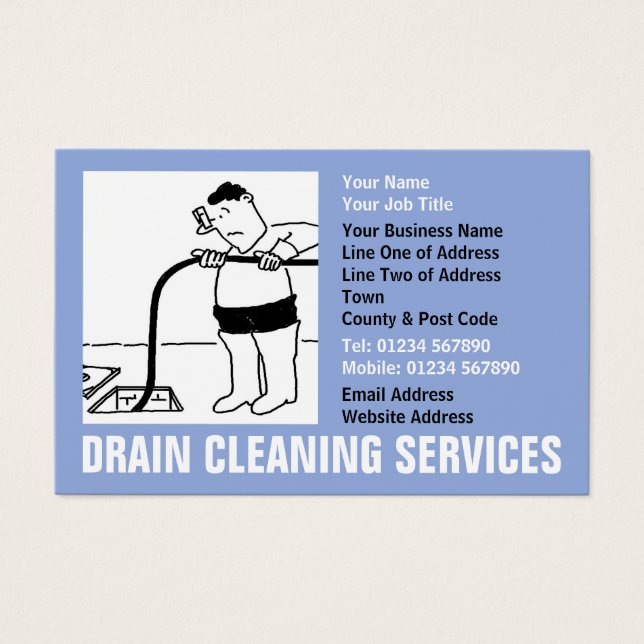 Drain Cleaning Services Cartoon (Front)